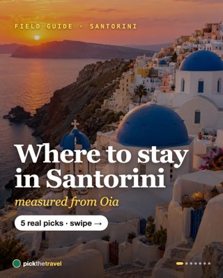 Where to stay in Santorini, a pickthetravel carousel