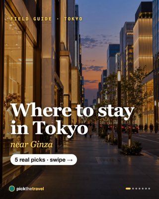 Where to stay in Tokyo, a pickthetravel carousel