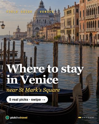 Where to stay in Venice, a pickthetravel carousel